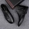 Men's Boots New Genuine Leather High Top Casual Shoes Top Quality Cow Leather Casual Business Work Shoes Winter Warm Ankle Boots