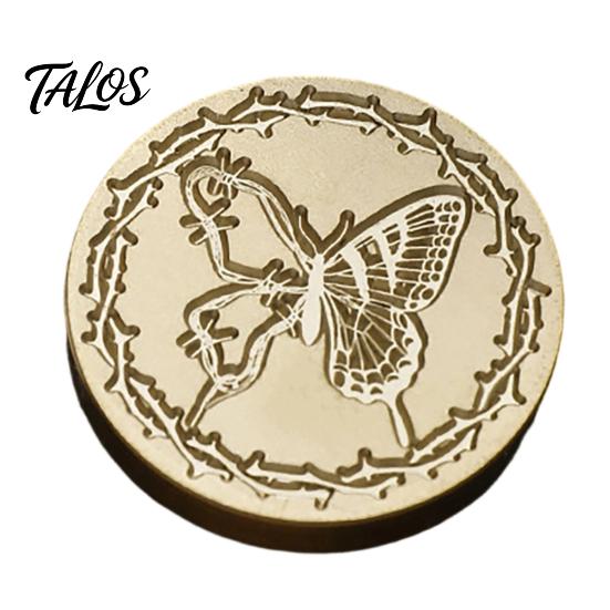 Suprimentos para Selagem com Cera Cabeça de Carimbo Gótico, Carimbo de Latão com Padrão de Caveira e Morcego Retrô, Estilo Punk para Decoração de Cartas Vintage