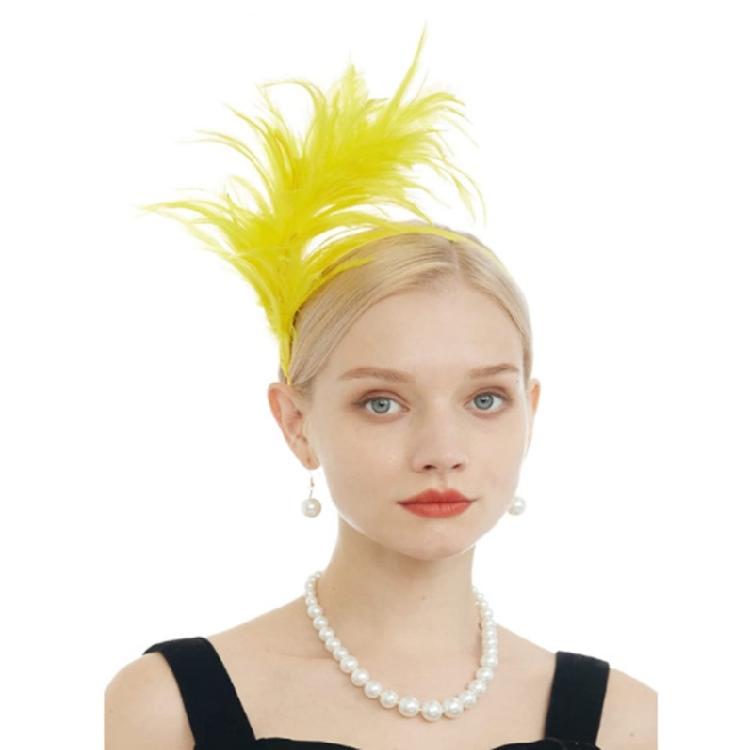 Flapper Feather Headband Burlesque Headpiece Flapper Headpiece Feather Headband