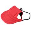 Dog Baseball Hat Sun Protection Comfortable Adjustable Pet Sports Hat with Ear Holes for Small DogsRed S