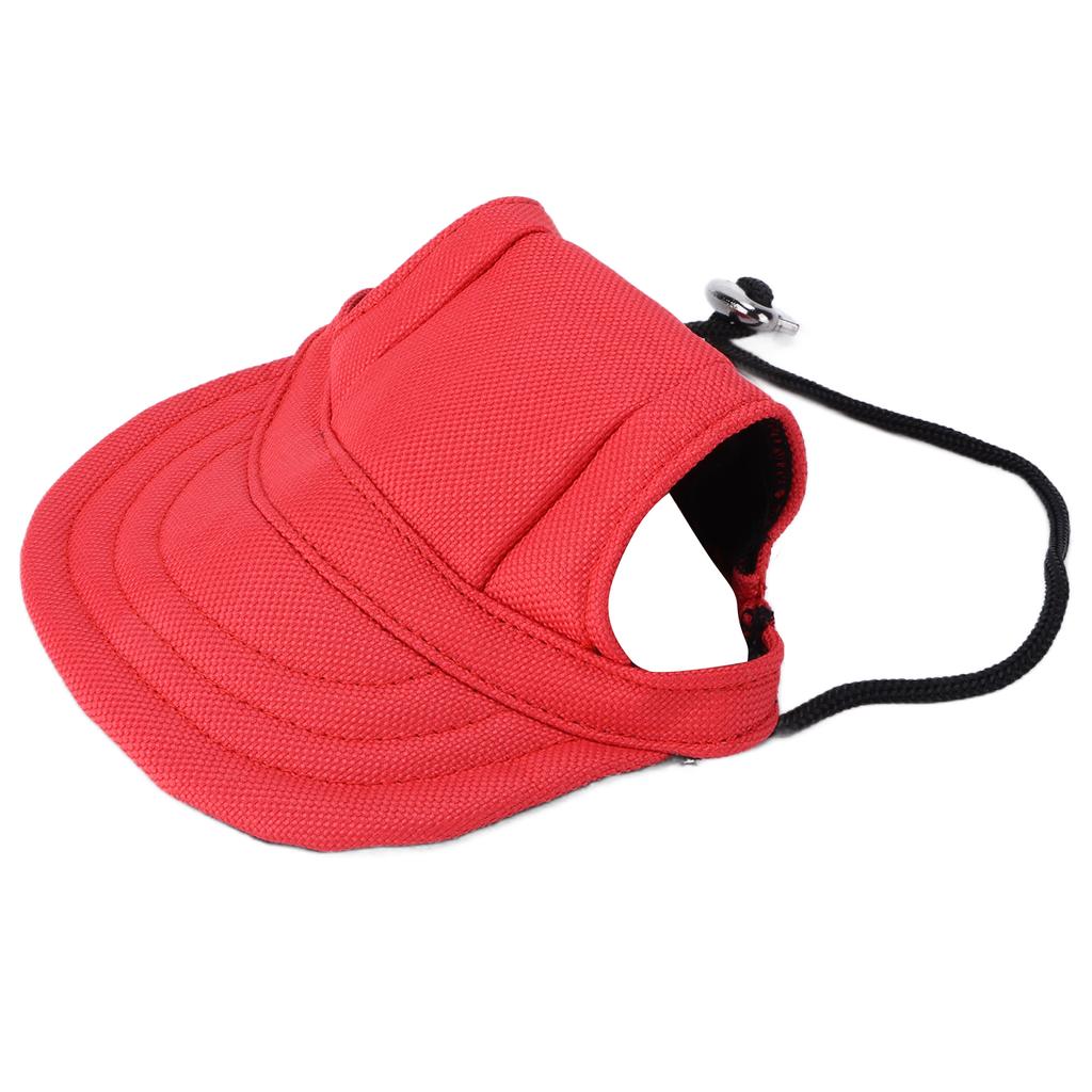 Dog Baseball Hat Sun Protection Comfortable Adjustable Pet Sports Hat with Ear Holes for Small DogsRed S