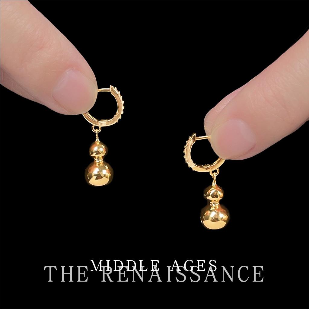 Серьги-тыквы с цирконом золотого цвета, со светящимся эффектом, звезда, нишевый дизайн, офисный стиль, женские