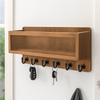 Wall Mounted Solid Wood Storage Rack Vintage Storage Shelf Key Rack  Home Organization