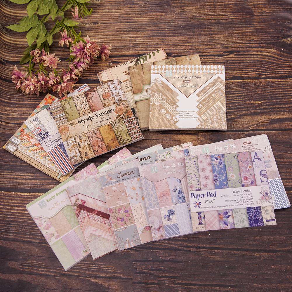 

Junk Journal, винтажный справочник, материал для коллажей, бумага, 6 дюймов, 24 листа, бумажный блокнот, несколько стилей style 1