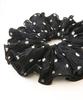 VINGTAINE Dot Voluminous Scrunchie with Ruffles for Chic and Elegant Perfect for Updos, Adults, Women, HS-226