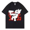 Hot Sales Japan Anime Granny Cat Graphic T Shirt Fashion Cartoon Oversized T-shirt Men Women Vintage Casual Cotton T-shirts