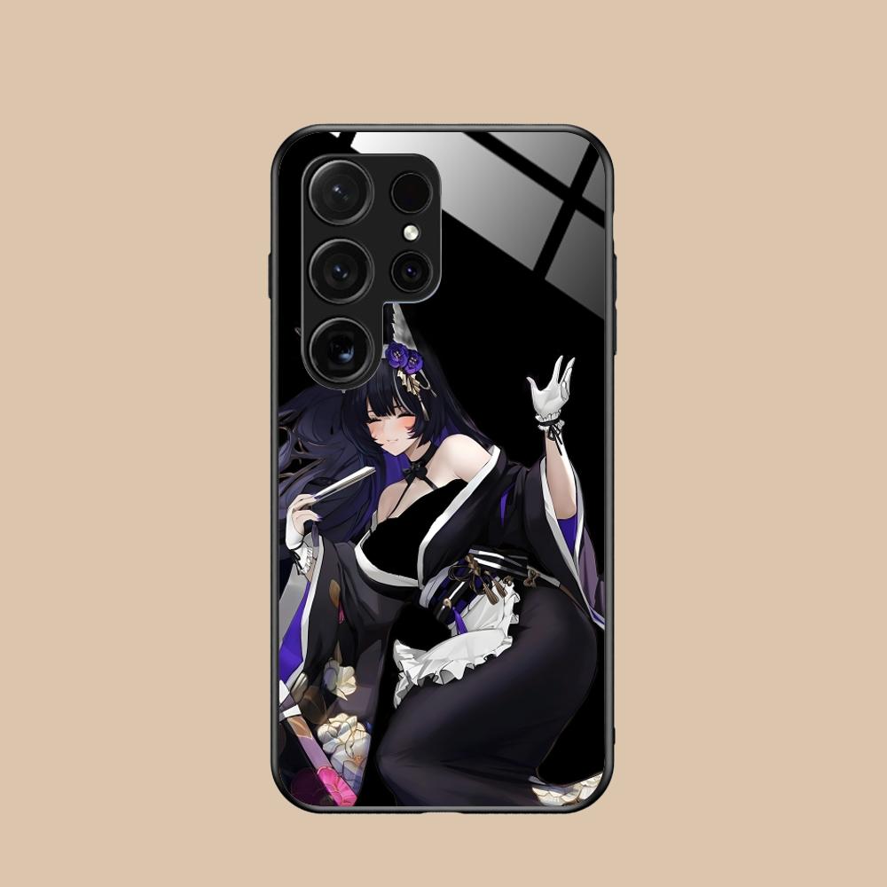 Azur Lane Musashi Glass Mobile Phone Case for Samsung Galaxy S26 S25 S24 S23 S22 S21 S20 Note20 Plus FE Ultra Colorful Cover