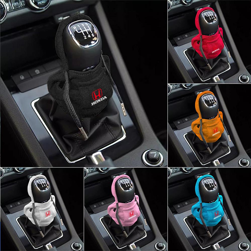 Car Hoodie Change Speed Lever Sweatshirt Handle Gear Shift Knob Cover For Honda Civic CRV Hrv Jazz CITY Accord CR-Z VTEC Vezel RF6