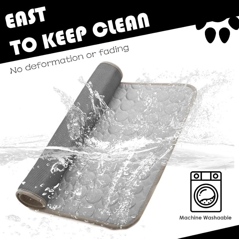 Pet Cooling Mat 62x50cm Foldable Non-Toxic Ice Silk Pad for Dogs Cats, Scratch-Resistant Washable Indoor Outdoor Car
