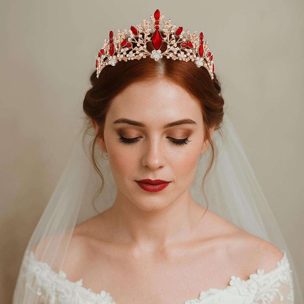 Nowa Królowa Księżniczka Korona z Dżetów Barokowa Vintage Ślubna Opaska do Włosów Akcesoria do Włosów Kryształowa Tiara Weselna Impreza