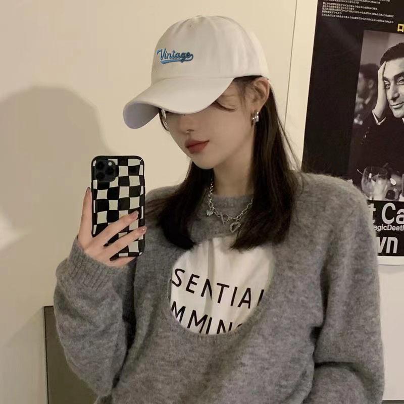 Autumn And Winter Trend American Embroidery Baseball Cap Children Casual Versatile Face Small Sunshade Sun Protection Cap Men