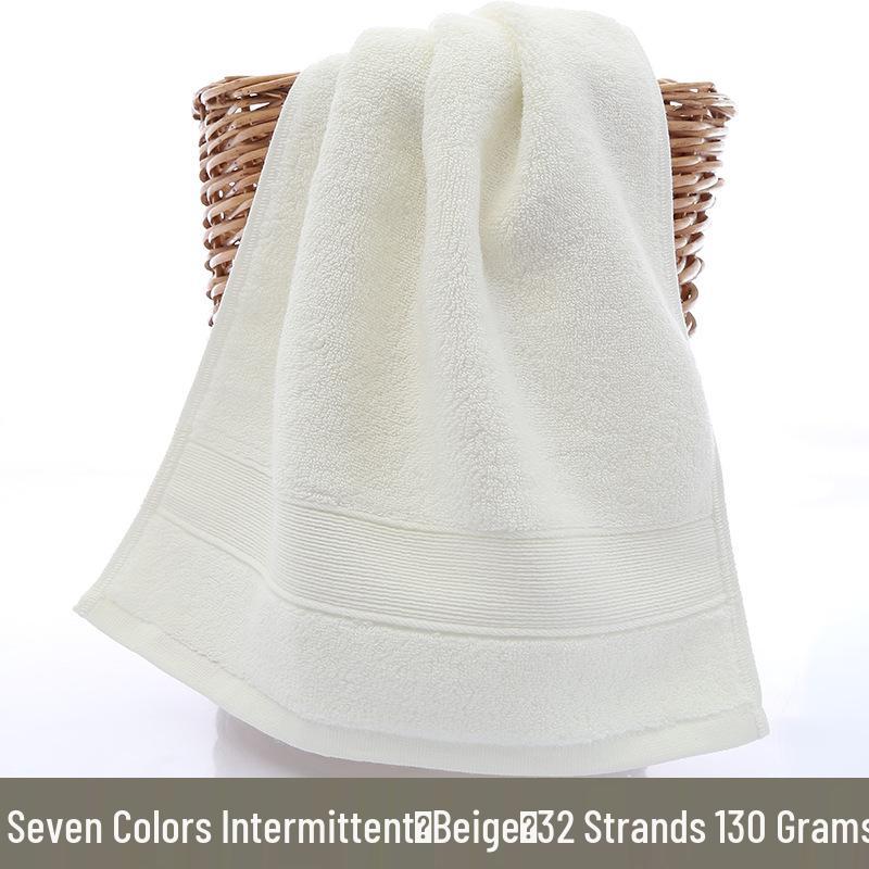 Thick Absorbent Pure Cotton Face Towel with Embroidered Logo for Adults