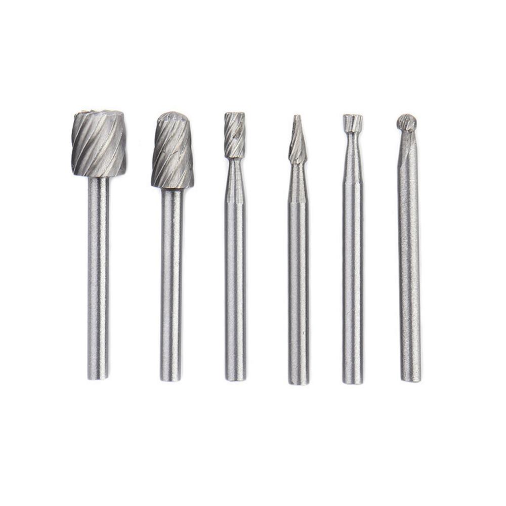 

6 pc High-speed Steel Rotary File Woodworking Small Rotary File Grinding Head Trimming Electric Tool Setfor for DIY Woodworking