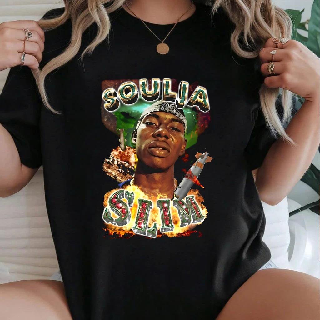 

Hip-Hop Soulja Slim Black T-Shirt, Multiple Sizes S-5XL S