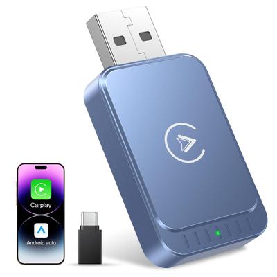 AuroraLink Carplay Sem Fio 2-em-1 e Adaptador Receptor e Player Android Auto, Converte Rápido e
