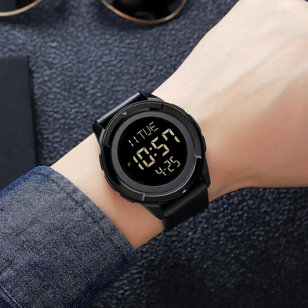Ude Waterproof Men S Digital Watch With StopWatch Black