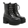Fashion Handmade Women Motorcycle Punk Boots Mori Girl Lady Lolita Boots Woman High Top Boots Platform Fahion Rivets Goth Dark
