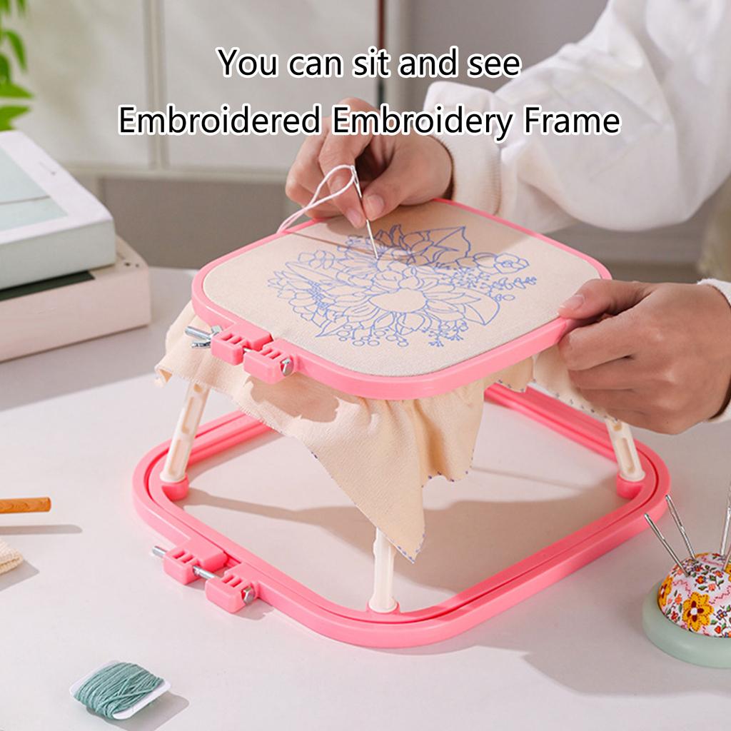 Doppellagige Stickrahmen Kreuzstichrahmen Verstellbare Stickrahmen Einfach zu bedienen für DIY Stickprojekte