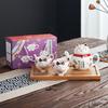 Japanese Lucky Cat Ceramic Teapot Set – One Pot, Two Cups, Filtered Tea Souvenir Gift