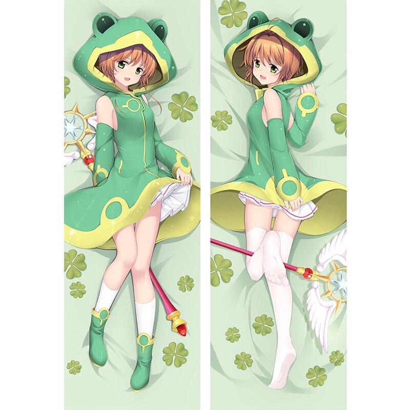 

60x180 см Sakura Card Captor KINOMOTO SAKURA Dakimakura чехол двусторонняя обнимающая наволочка для всего тела аниме постельное белье наволочка