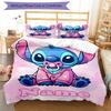 3pcs Custom Name Stitch Bedding Set Duvet Cover Closure Includes 1 Duvet Cover & 2 Pillowcases, Soft and Comfortable for All Seasons.