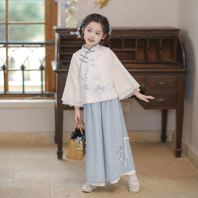 Girls' Super Fairy Hanfu - Spring/Autumn Long Sleeve Chinese Style Outfit