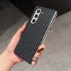 For Samsung Galaxy Z Fold5 5G Case Woven Texture PU Leather Coated PC Phone Cover