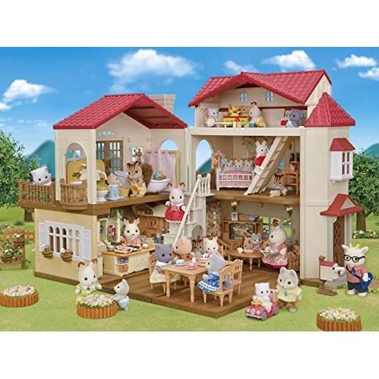 Sylvanian Families Casa Tetto Rosso Grande -Soffitta è Stanza Segreta- Haru 51 Certificazione ST Mark 3 anni più grande Giocattolo Casa delle Bambole EPOCH