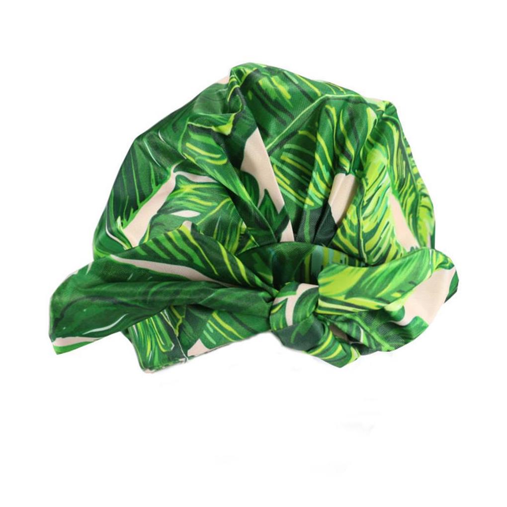 Shower Caps Stylish Ladies Home Reusable Hair Wrap Exquisite Pattern Elastic Waterproof Bath Hat Bathing Headwear