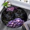 Runder Teppich mit Leopardenbabys, Teppich für Wohnzimmer, Schlafzimmer, Sofa, Spielzimmer Dekoration, rutschfeste Fußmatte