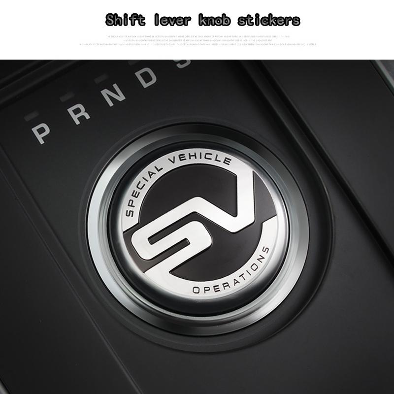 

1Pc Metal SVR Car Gear Shift Knob For XJ XE XF F-Pace XJL F-type SVO SVR Emblem Badge Sticker чёрный