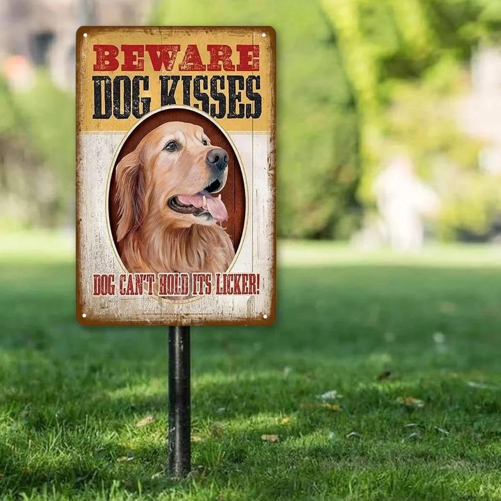 Aviso Perigo Placas de Metal Vintage Cuidado Com o Cão Gato Pôster Placa de Parede Pátio Jardim Bar Casa Pintura Decoração Caverna do Homem