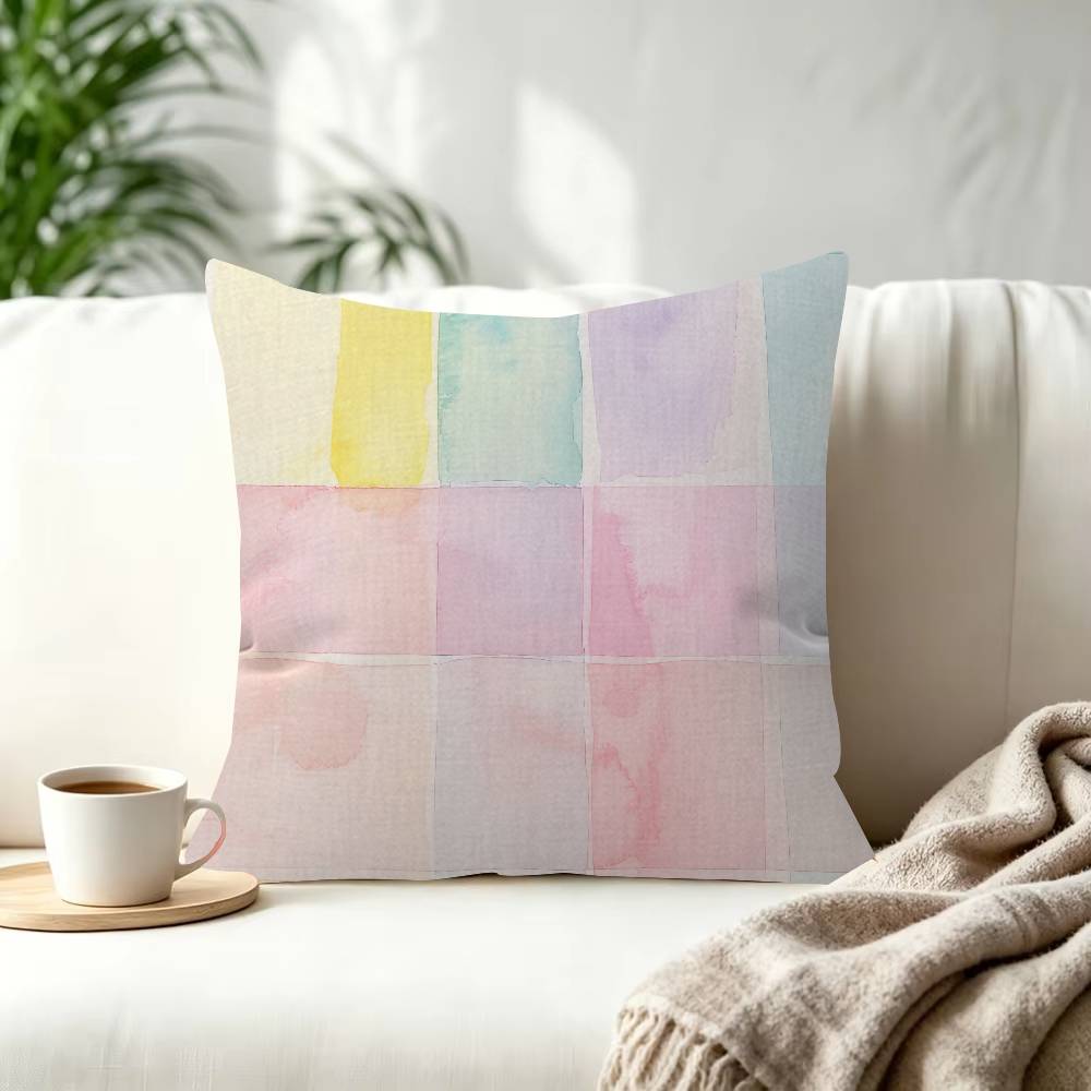 Light Pink Paneling beauty Decorative Polyester Throw Pillow Cover Square Suitable for Home Office Coffee Shop Decor
