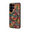 Samsung S26 Ultra Floral Magnetic Leather Case with Card Slot - Fits S23, S24 FE, S25
