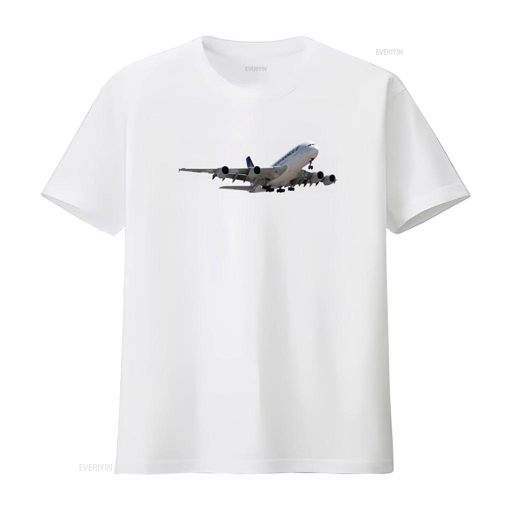 Air France Airbus A380 Flugzeug T-Shirt für S M L XL XXL vintage gewaschen atmungsaktiv homme Unisex Designer Kleidung
