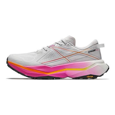Falcon 2 Elite Fashion Trend Support Non-Slip Low-Top Carbon Plate Trail Running Shoes Men Sneaker Gray Pink 112445516A-4