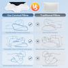 HOMCA Memory Foam Neck Pillow, Ergonomic Orthopedic Contour Pillow for Sleeping, Side and Stomach Sleepers, Black