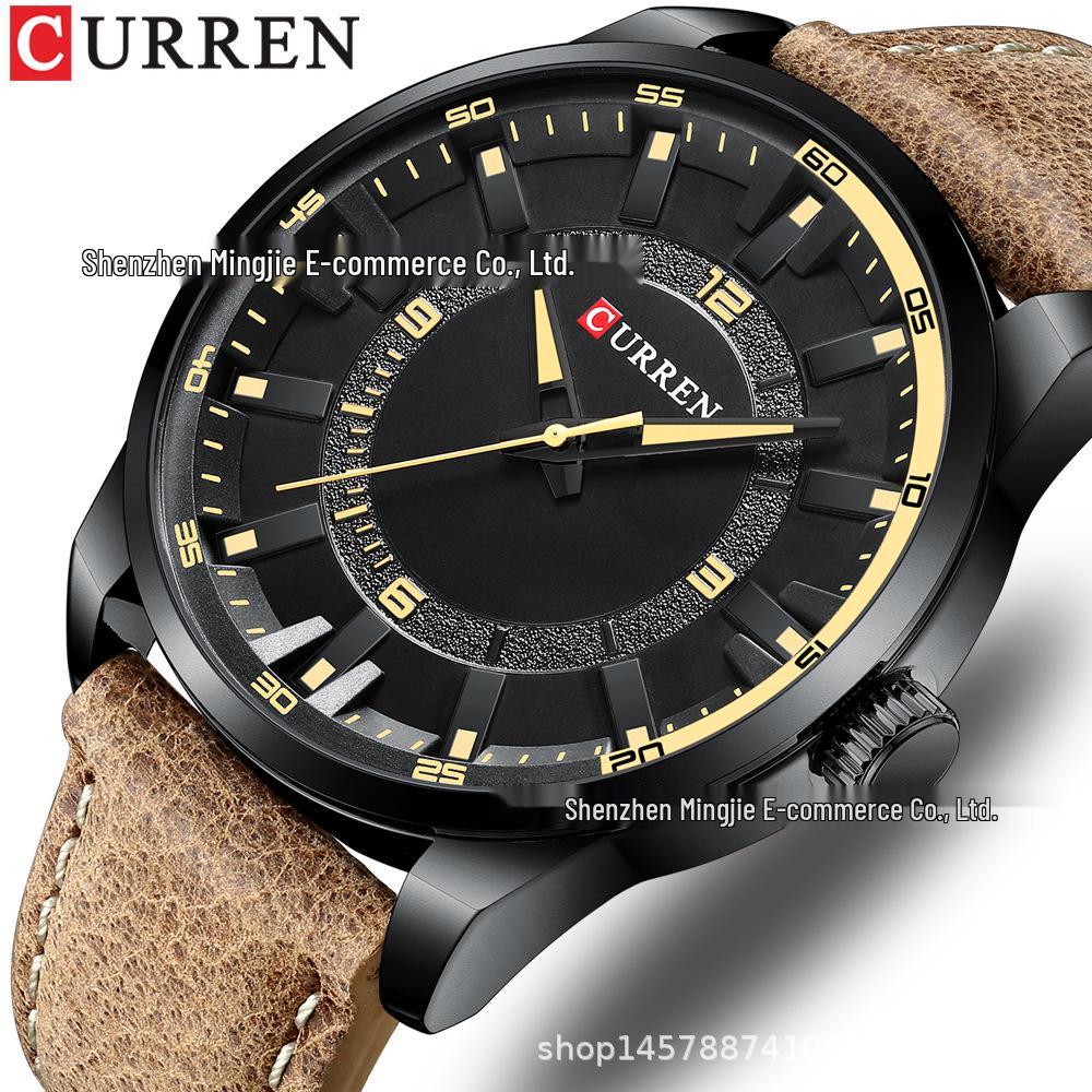 CURREN 8390 Men's Waterproof Business Quartz Watch - Stylish and Simple Design