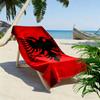 Toalla de Playa Estampada de la República de Albania, Toalla Grande Suave de Secado Rápido para Playa, Camping, Natación