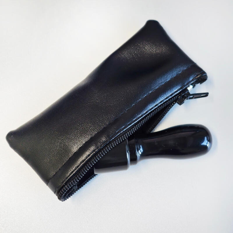 

Faux leather stamp pouch wallet stamp house