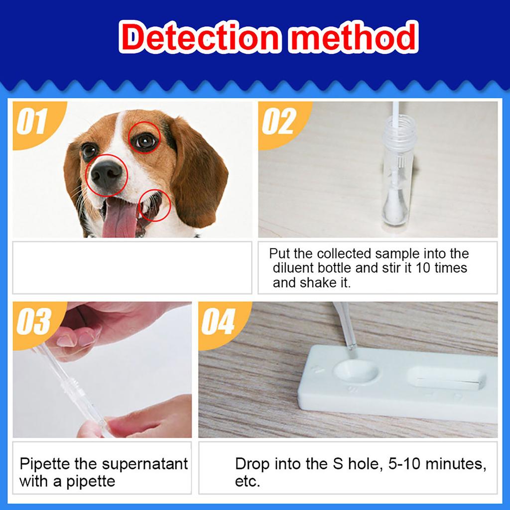 Canine CDV/CPV Test Strips Dog Canine Parvovirus Distemper Test Kit for Dog Health Accessories