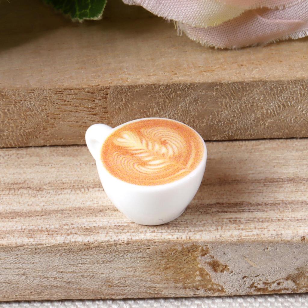Miniature 3D Coffee Cup Tree Resin Ornament Dollhouse Decoration Kit
