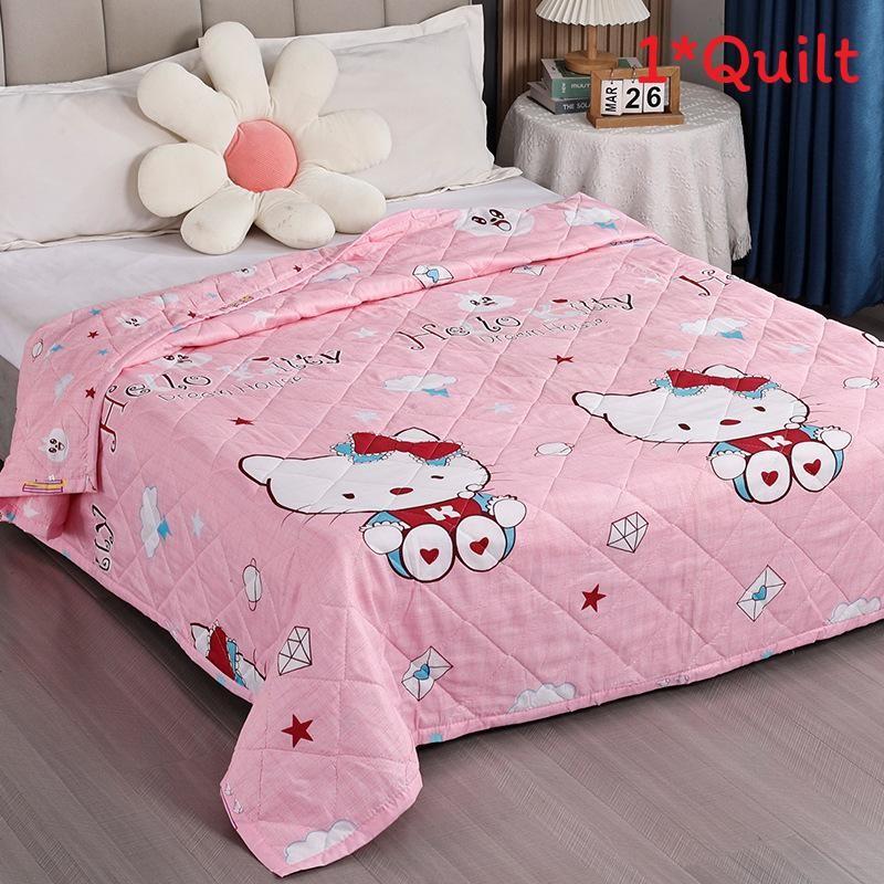 Summer Plant Animal Pattern Prints Duvet Quilt Bedding For Student Washable Room