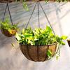 1 Pcs 8/10 Inch Holder Metal Home Balcony Decoration Round Wire Plant Hanging Basket for Plants Flower Garden Pot Planters