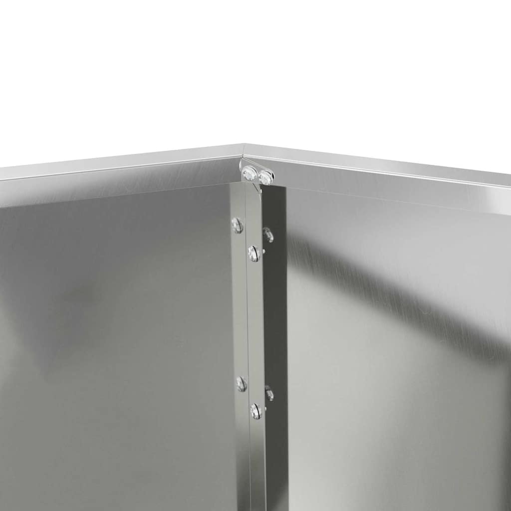 Plant Pot Silver 75 X 75 X 60 Cm Galvanized Steel