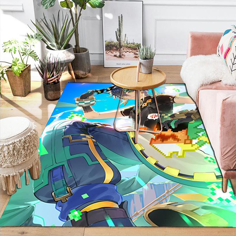 Genshin Impact Kinich Rug Floor Mat for Living Room or Bedroom Soft and Comfortable Carpet a Gift for Birthday and Holiday.NFF0928623