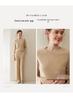 Women's Pure Cashmere Round Neck Sweater - Thickened Knit Pullover, Saddle Shoulder, Autumn/Winter Base Layer.