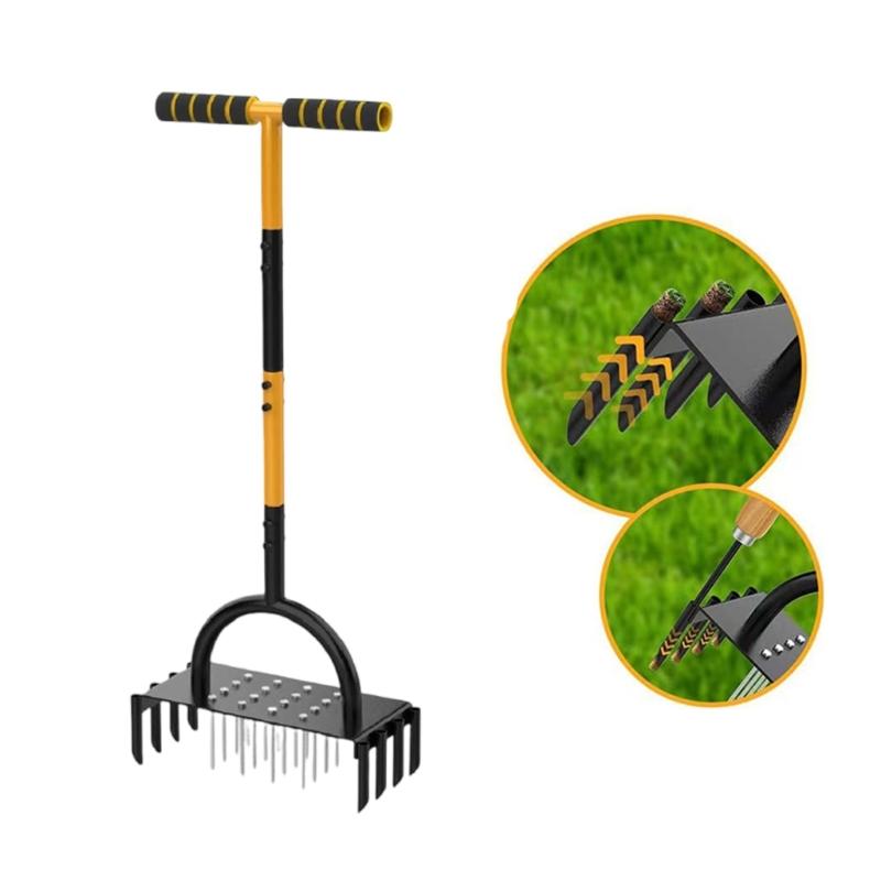 Skuteczny napowietrzacz trawnika z szeroką stopą i 16 kolcami do gleby dla łatwej pielęgnacji trawnika Narzędzie ogrodnicze Dostawa
