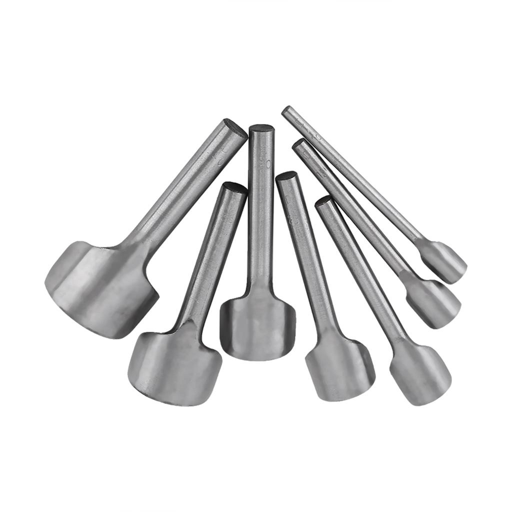7pcs  Set DIY Leather Carft  Half  Round Punch Belt End Cutter For Home Leather Sewing(10 40mm)