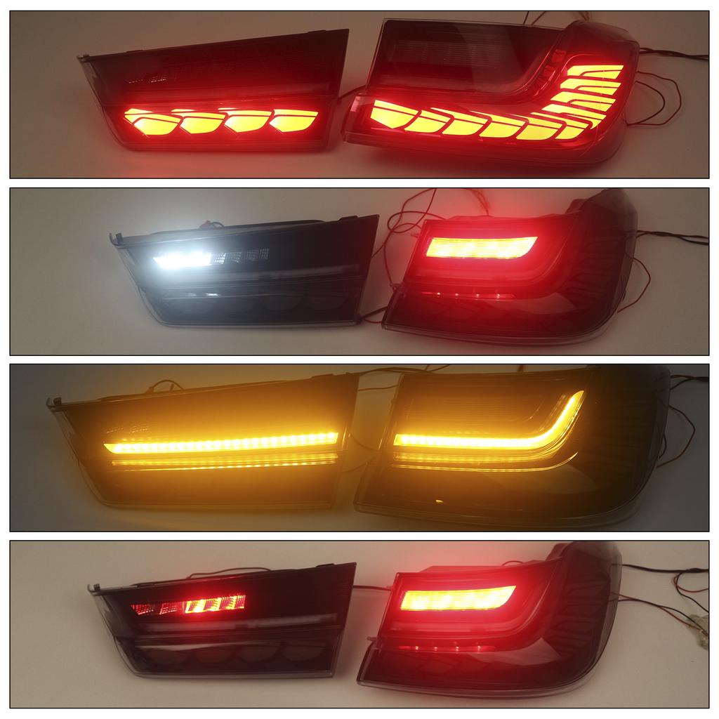 L&R Smoked LED Tail Lights Rear Lamp Assembly For BMW 330 340 G20 G80 M3 3